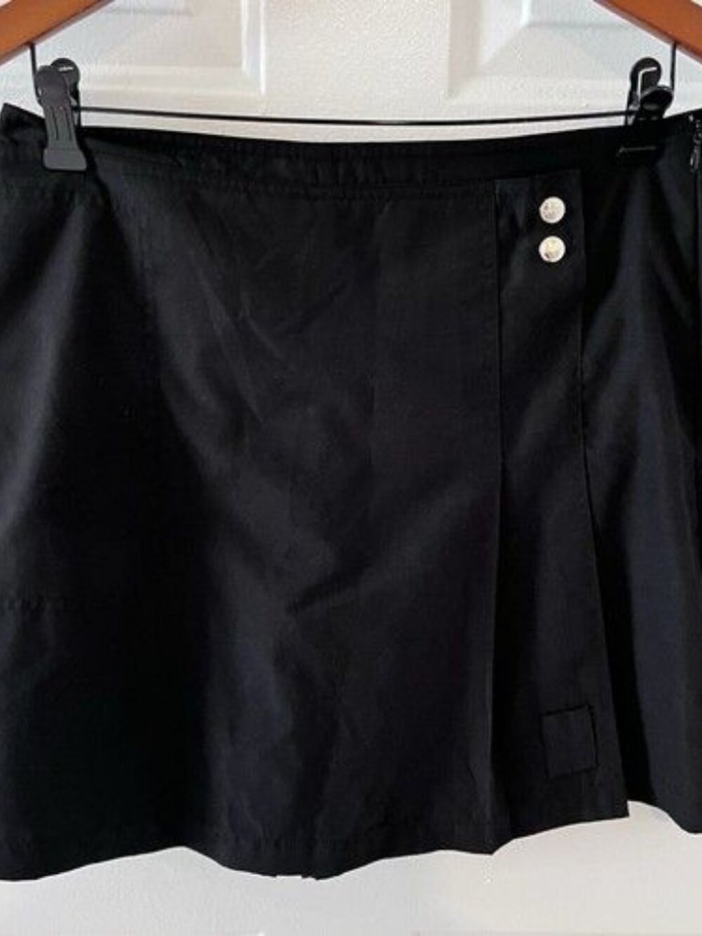 Izod Skort Shorts Womens Size 8 Solid Black 7" Inseam‎ Golf Tennis